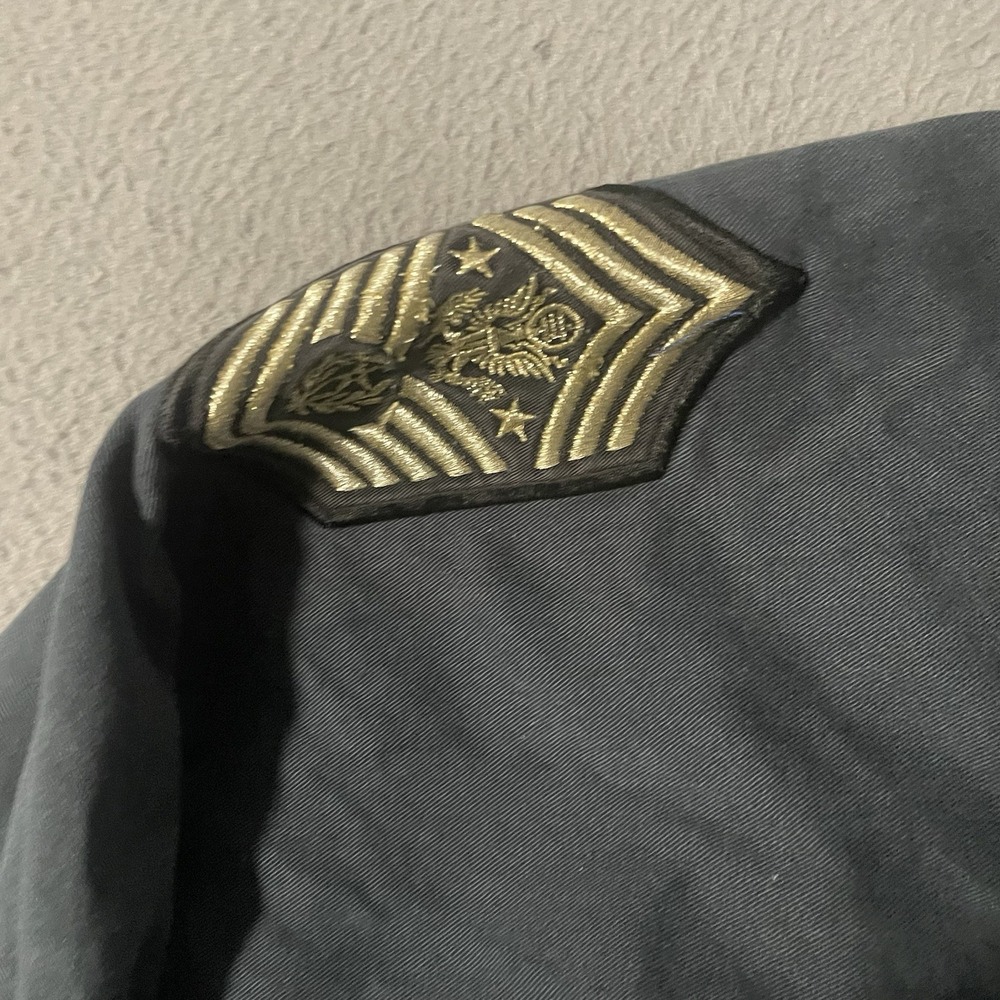 Vintage Bare Fox Military Full Zip Jacket Front Pocket Patches Graphic Print 3XL - Picture 4 of 9
